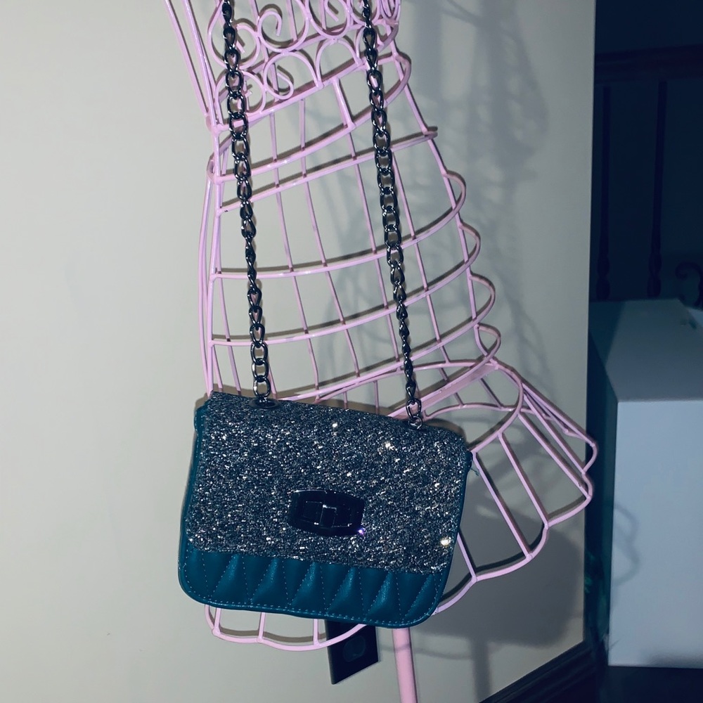 Express Emerald Shimmer Crossbody Purse